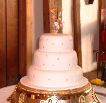 Due to excessive heat, the tiers collapsed onto each other (but that's a secret)